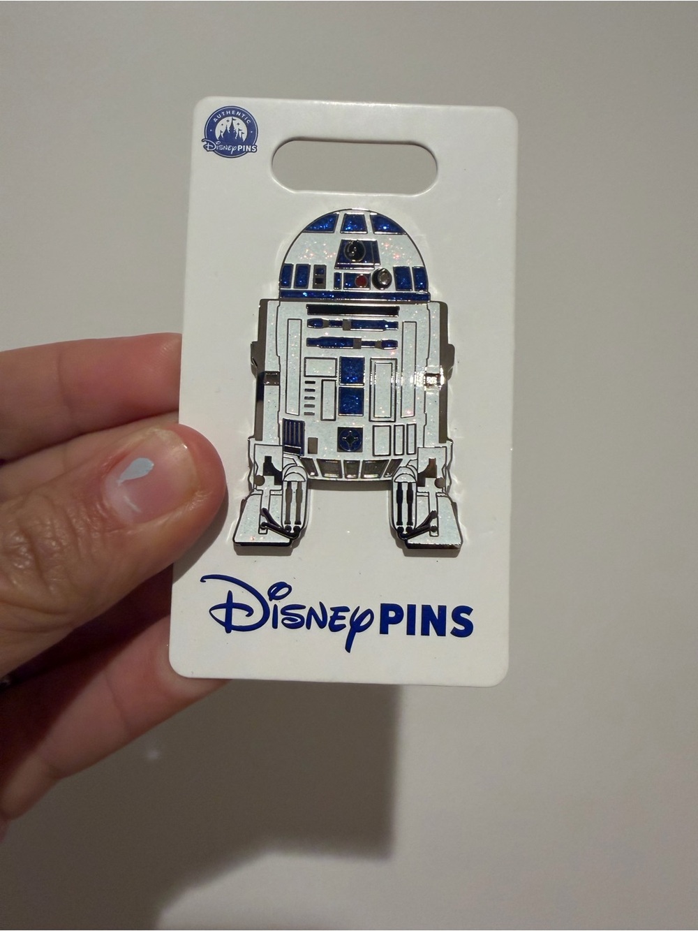 Disney star wars R2-D2 Metal Enamel Pin - Silver and Blue